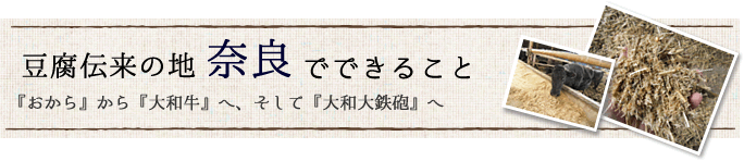 豆腐伝来の地『奈良』でできること｜『おから』から『大和牛』へ、そして『大和大鉄砲』へ